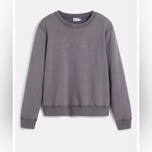 Desigual Embellished Logo Cotton Sweatshirt M